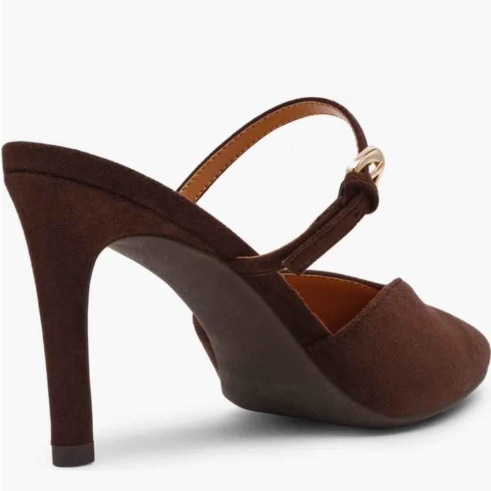 DV by Dolce Vita Elleganza Brown Heeled Mules Women's Size 6 NWT - Picture 6 of 10
